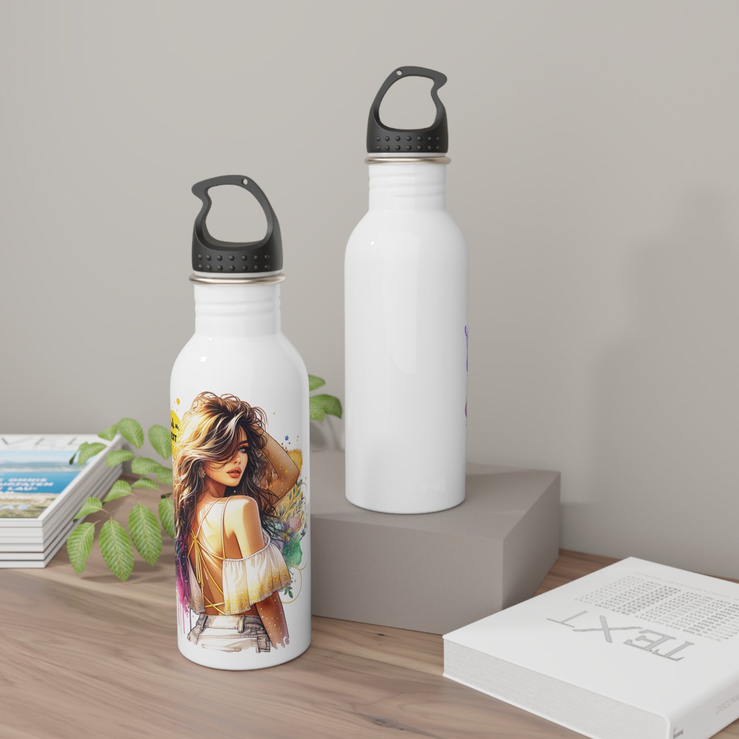 Thank U, Next Colorful Stainless Steel Water Bottle with Artistic Design, Outdoor Hydration, Gift for Her, Fitness Accessory, Unique Water Bottle, [...]