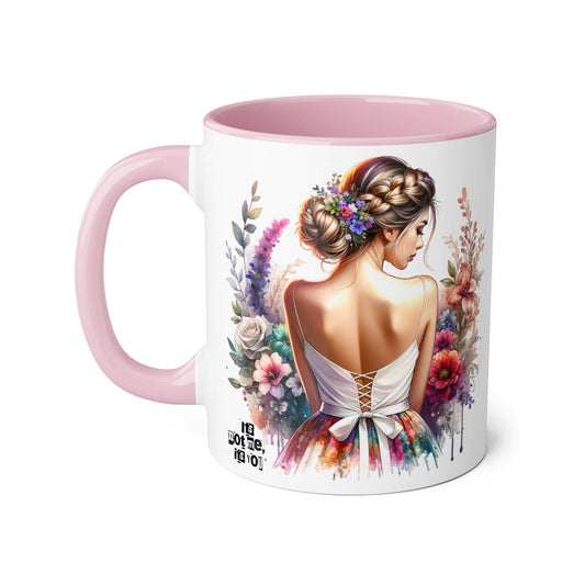 It's Not Me, It's You Humoristic Floral Accent Mug, 11oz - Artistic Coffee Cup for Women, Gift for Her, Birthday Present, Home Decor, Unique Tea Mug