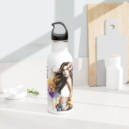 I Don't Make Mistakes, I Date Them Chic Stainless Steel Water Bottle - Floral Design, Eco-Friendly Travel Mug, Fitness Hydration, Unique Gift, Sustainability Lover