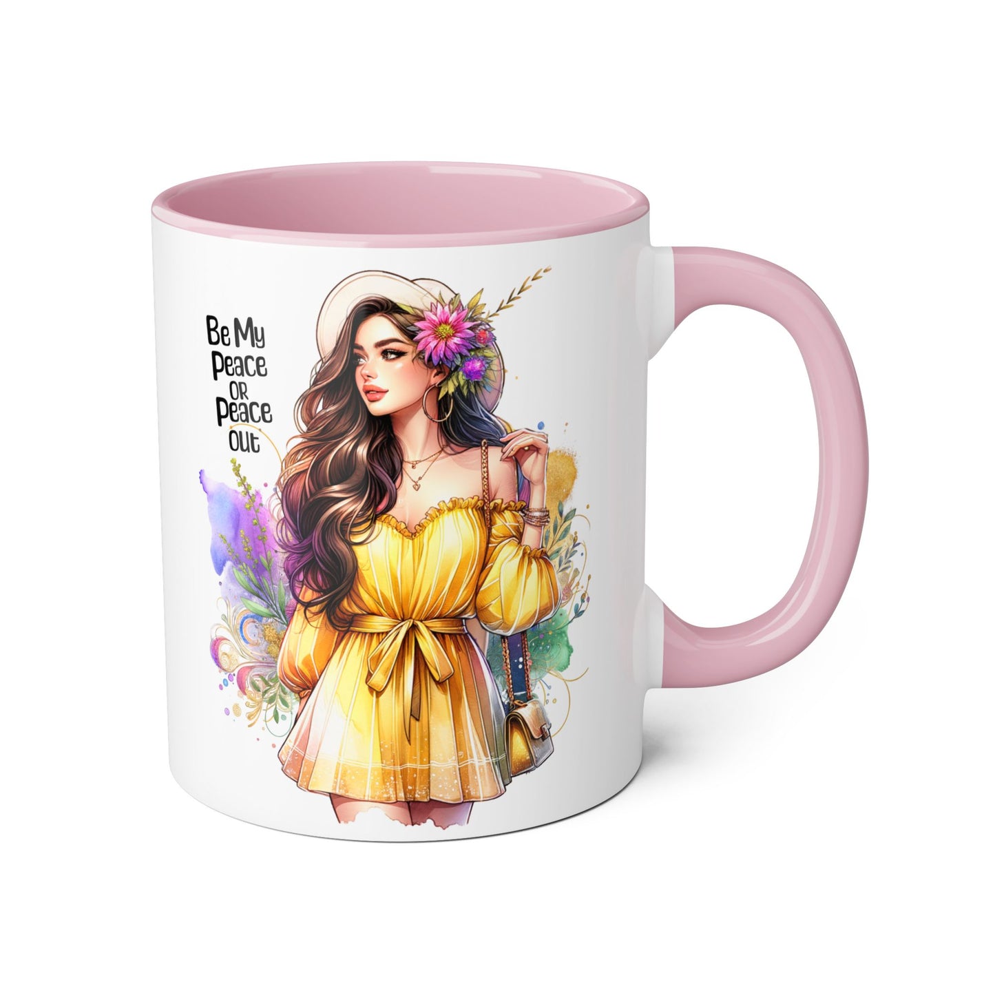 Mug - Be My Peace or Peace Out Accent Mug 11oz