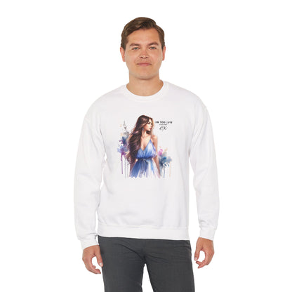 I'm Too Cute For My Ex Artistic Crewneck Sweatshirt - Feminine Fashion, Casual Wear, Cozy Gift, Unique Artwork, Everyday Comfort