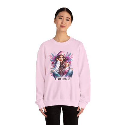 1-800-Boys-Lie Chic Floral Sweatshirt, Cozy Crewneck, Fall Fashion, Gift for Her, Self-Care Sweater, Cute Relaxed Fit