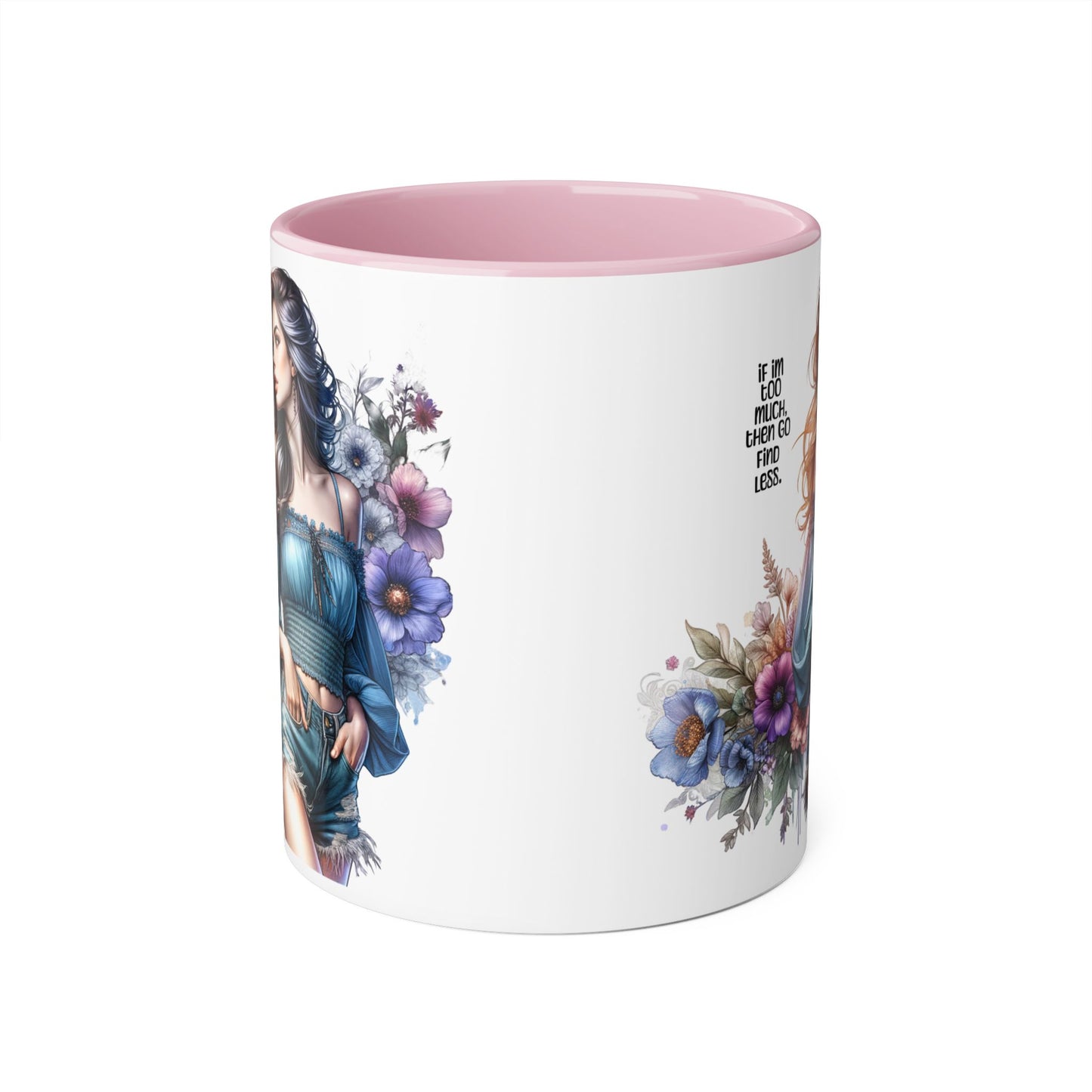 Floral Art Accent Mug, Inspirational Coffee Cup, Gift for Her, Flower Design Mug, Motivational Tea Mug, Unique Housewarming Gift