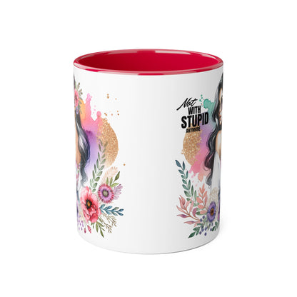 Mug - Not With Stupid Anymore Humoristic 11oz Accent Mug