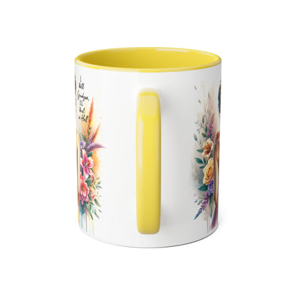 I Hold Grudges, I'll Heal in Hell Elegant Floral Accent Mug for Tea Lovers, Perfect Gift for Grandmas, Inspirational Coffee Mug, Home Decor, Mother's Day