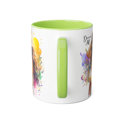 Dreamer Accent Mug, Inspirational Coffee Cup, Gift for Her, Fun Home Decor, Celebrate Your Dreams