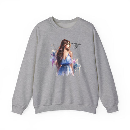 I'm Too Cute For My Ex Artistic Crewneck Sweatshirt - Feminine Fashion, Casual Wear, Cozy Gift, Unique Artwork, Everyday Comfort