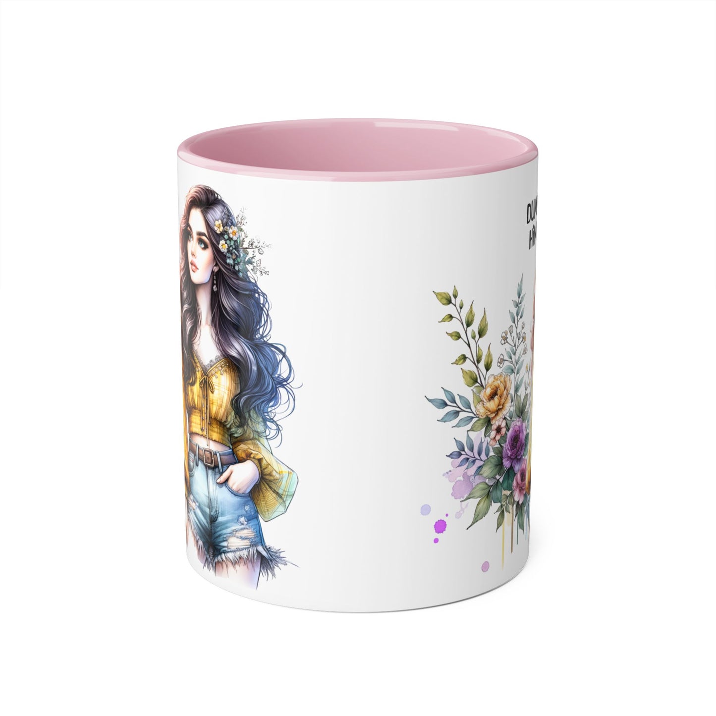 Stylish Floral Accent Mug for Empowering Drinks – Perfect Gift for Friends, Self-Care, Birthdays, Celebrations