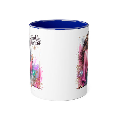 Freshly Divorced Accent Mug | Empowering Coffee Cup for Newly Single | Celebrate New Beginnings | Humorous Gift for Friends | Divorce [...]