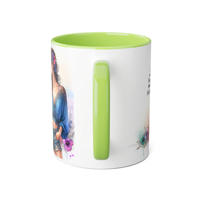 Chic Floral Accent Mug | I Can Buy My Own Flowers | Gift for Her, Coffee Cup, Art Mug, Inspirational Drinkware, Stylish Tea Mug