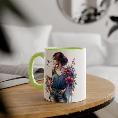 Yuck Fou Floral Art Accent Mug | Stylish Gift for Coffee Lovers, Housewarming, Birthdays, Creative Decor