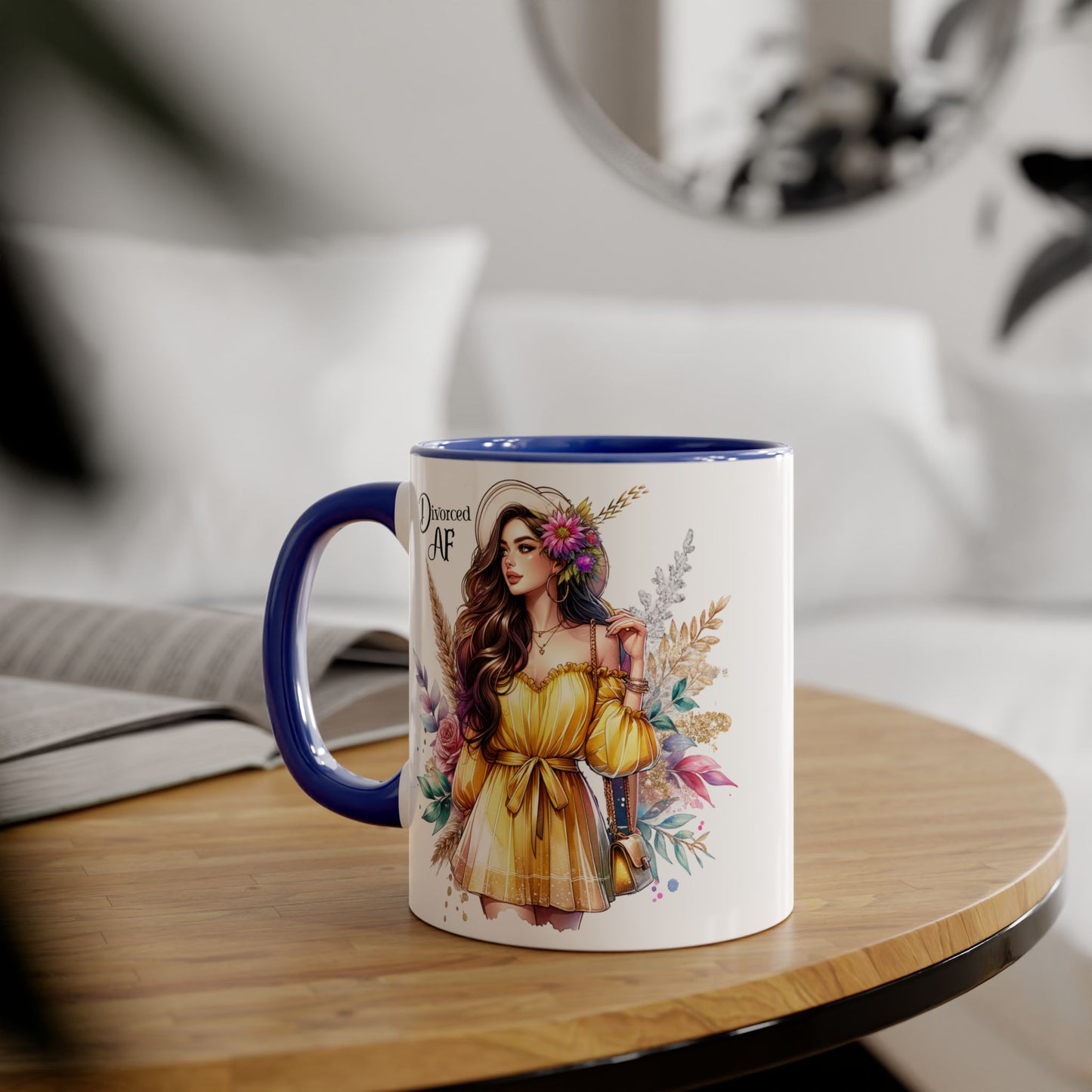 Divorced AF Accent Mug, Empowering Coffee Cup, Self-Love Gift for Her, Unique Birthday Present, Motivational Drinking Vessel