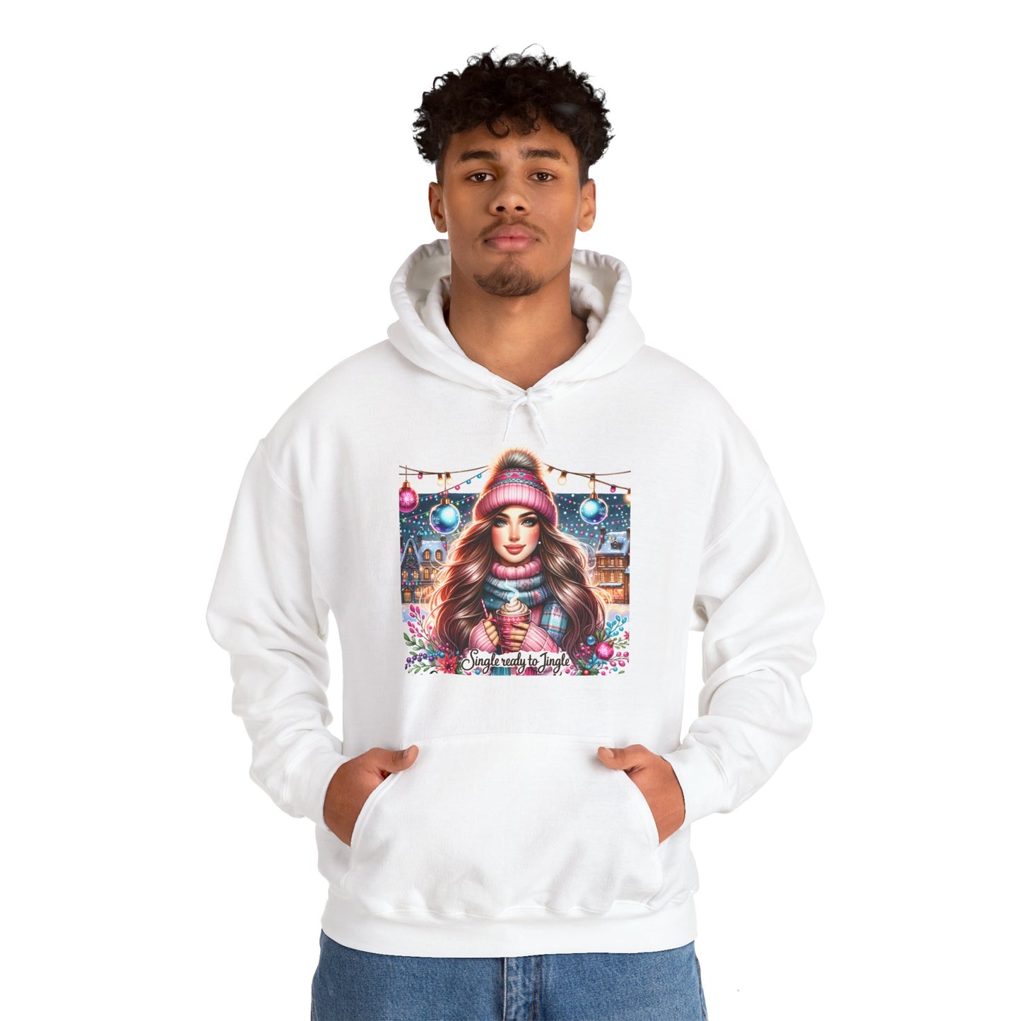 Christmas Hooded Unisex Sweatshirt - Single And Ready to Jingle