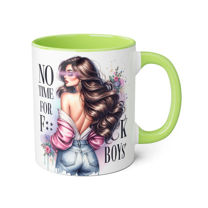 Funny Accent Mug - No Time For F*boys 11oz