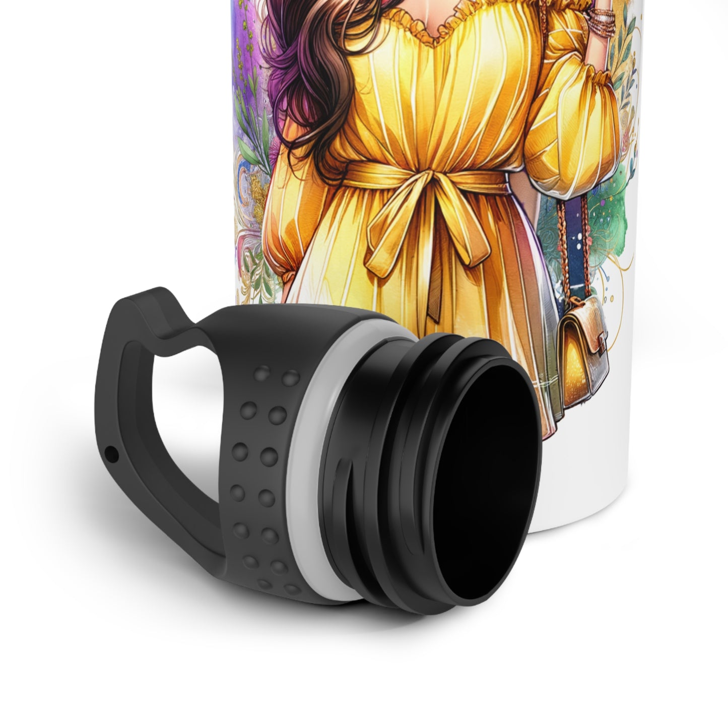 Thank U, Next Boho Floral Stainless Steel Water Bottle - Stylish Hydration, Eco-Friendly Travel Mug, Gift for Her, Adventure Companion, Summer Accessory