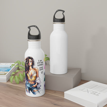Inspirational Stainless Steel Water Bottle - "I Am My Own Happy Ever After" Design