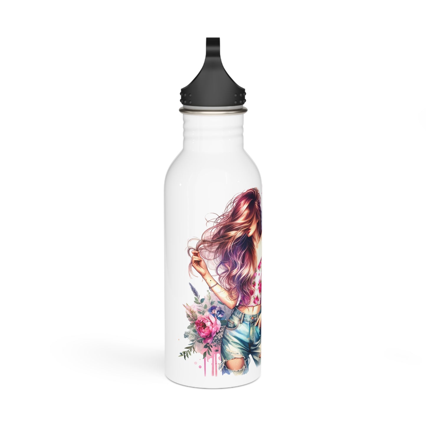 I Don't Make Mistakes, I Date Them Floral Art Water Bottle, Eco-Friendly Travel Mug, Personalized Gift for Her, Reusable Sports Bottle, Date Night Accessory