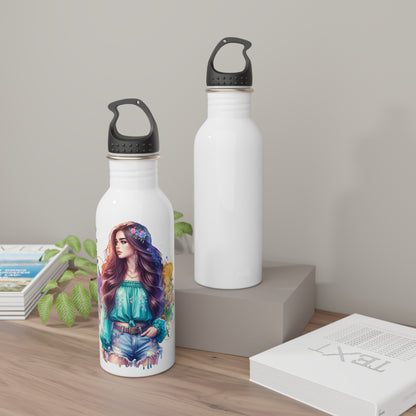 I Don't Make Mistakes, I Date Them Bohemian Water Bottle with Inspirational Quotes, Eco-Friendly Hydration, Gift for Nature Lovers, Fitness Enthusiasts, Travel Accessory