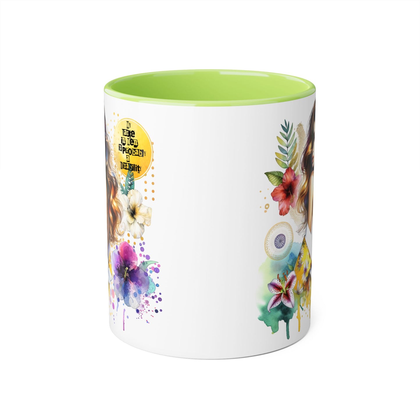 Funny Accent Mug - My Taste in Men is Probably a Disability Humor 11oz Cup