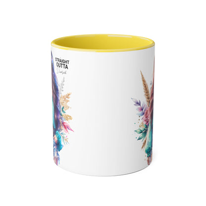 Straight Outta Divorced Humoristic Vibrant Floral Accent Mug, Straight Outta Design, Gift for Coffee Lovers, Boho Home Decor, Ideal for Birthdays, Celebrations, Enjoy [...]