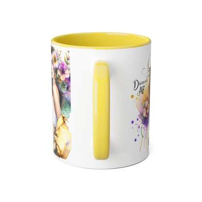 Chic Accent Coffee Mug - Stylish Floral Design, Perfect for Gift Giving, Motivational, Home Decor, Unique Drinkware