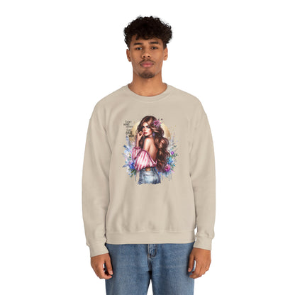 I Don't Make Mistakes, I Just Date Them Boho Chic Crewneck Sweatshirt, Cozy Gift for Her, Fashionable Layering Piece, Art-Inspired Apparel, Perfect for Special Occasions
