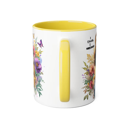 I Survived a Narcissist Chic Floral Accent Mug | Bohemian Coffee Cup, Gift for Her, Narcissist Humor, Home Decor, Artful Drinkware