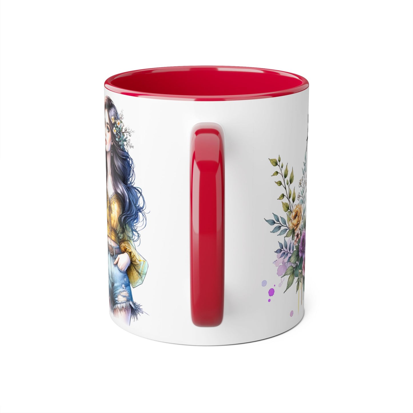 Yuck Fou Bohemian Accent Mug, Floral Coffee Cup, Gift for Her, Home Decor, Artist Mug, Women's Mug, Inspirational Mug