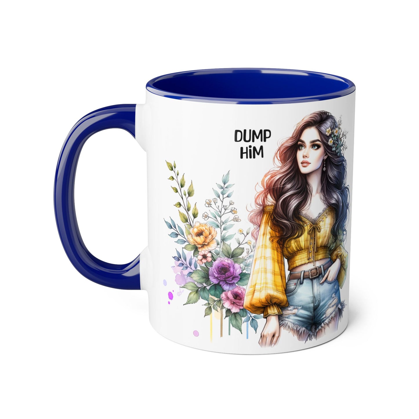 Stylish Floral Accent Mug for Empowering Drinks – Perfect Gift for Friends, Self-Care, Birthdays, Celebrations