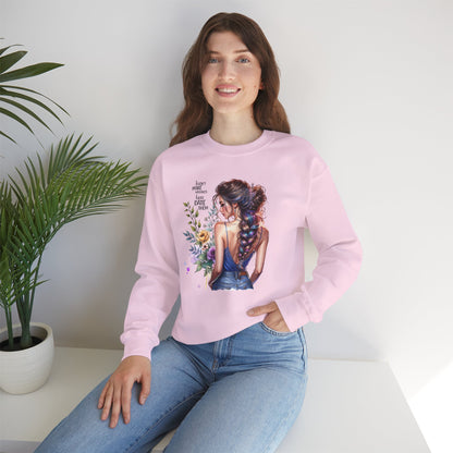 I Don`t  Make Mistakes, I Just Date Them Floral Illustration Crewneck Sweatshirt, Cozy Gift for Her, Casual Fashion, Spring Wardrobe Essential, Art Lover Apparel