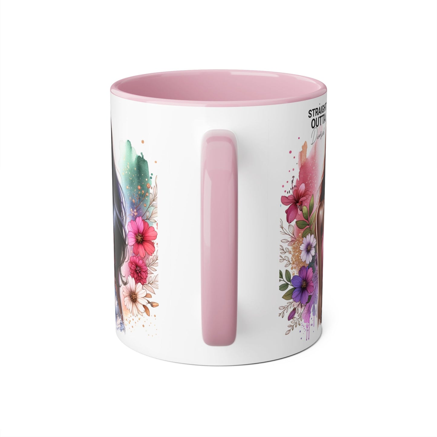 Straight Outta Divorced Humoristic Vibrant Accent Mugs, Gift for Her, Motivational Coffee Mug, Floral Design Mug, Unique Art Mug, Birthday Gift Idea, Home Decor