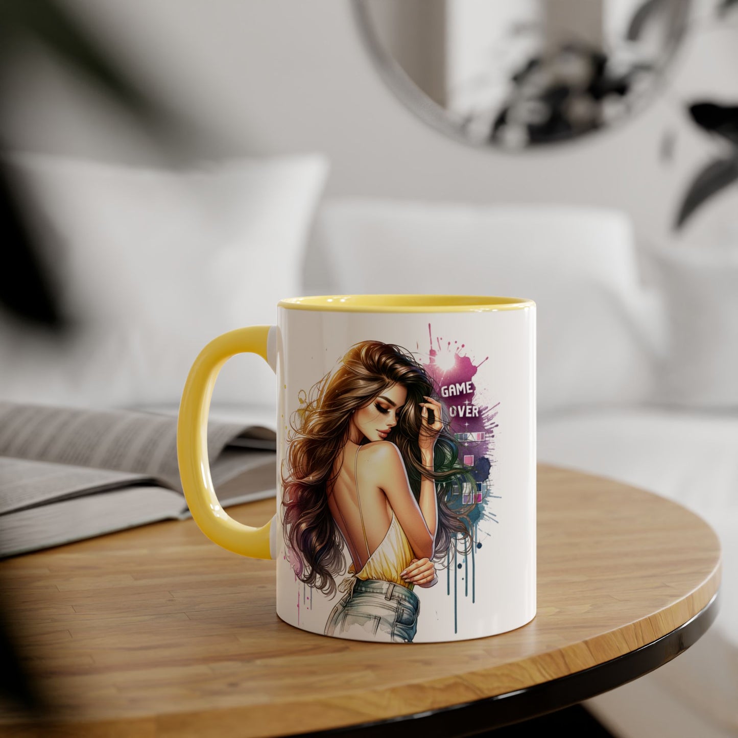 Vibrant Artist Accent Mug - Perfect for Coffee Lovers, Unique Gift Idea, Trendy Drinkware, Stylish Home Decor, Birthday or Celebration