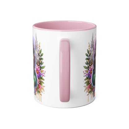 Stylish Accent Mugs for Empowering Sips, Floral Artwork, Perfect Gift for Divorced Friends, Motivational Tea or Coffee Cup