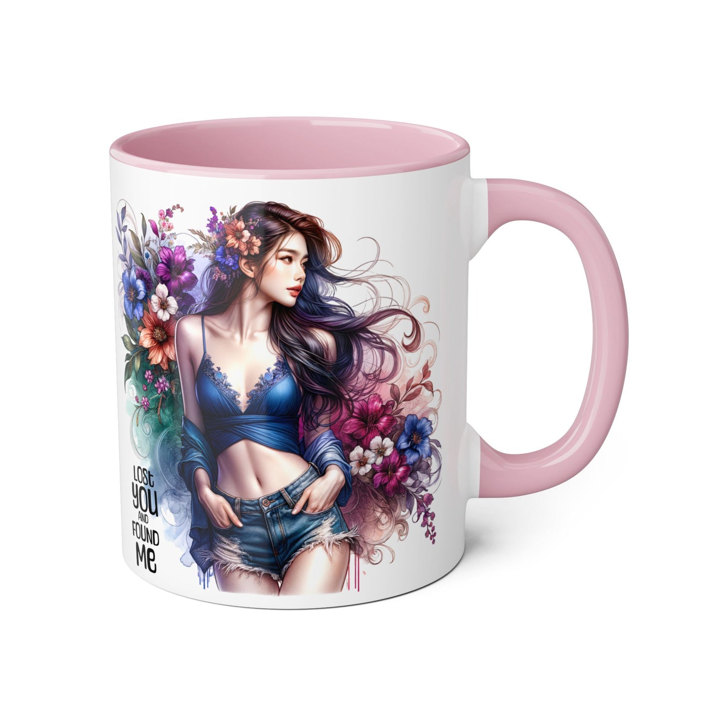 Floral Art Accent Mug - Lose You, Found Me | Unique Gift for Her, Coffee Lover, Tea Enthusiast, Birthday, Housewarming