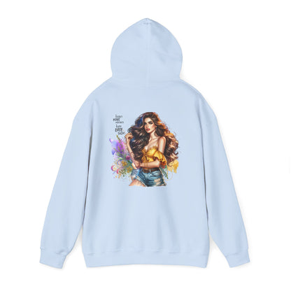 I Don`t  Make Mistakes, I Just Date Them Colorful Artistic Hooded Sweatshirt with Inspirational Quote, Cozy Unisex Pullover, Streetwear Fashion, Unique Gift Idea, Art Lover Apparel