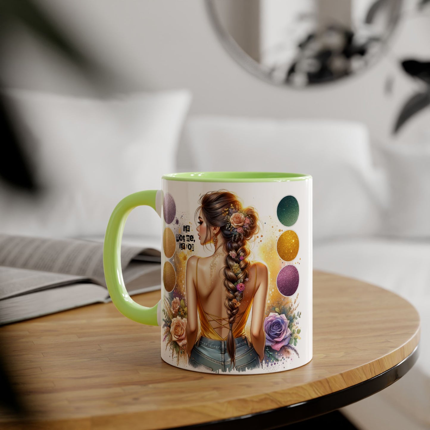 It's Not Me, It's You Humoristic Artistic Accent Mug for Creative Souls, Perfect Gift for Artists, Birthdays, Coffee Lovers, Home Decor