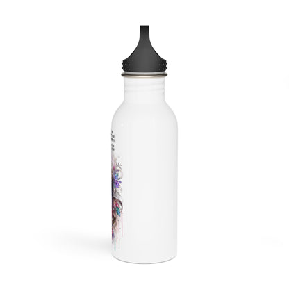 I Am My Own Happily Ever After Stylish Stainless Steel Water Bottle with Floral Design - Perfect for Active Lifestyles
