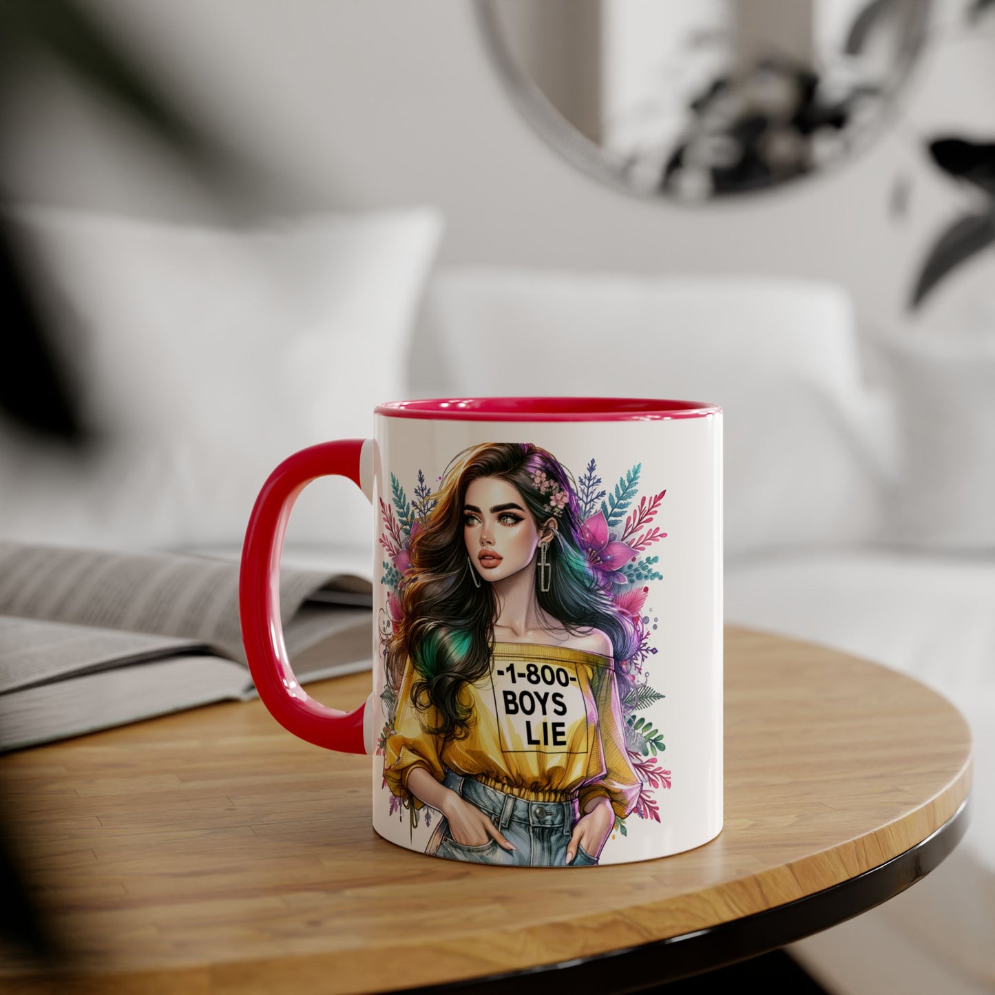 1-800-BOYS-LIE Chic Floral Accent Mug, 11oz Coffee Cup, Cute Gift for Her, Trendy Floral Drinkware, Ideal for Birthdays, Best Friend Gift, Unique [...]