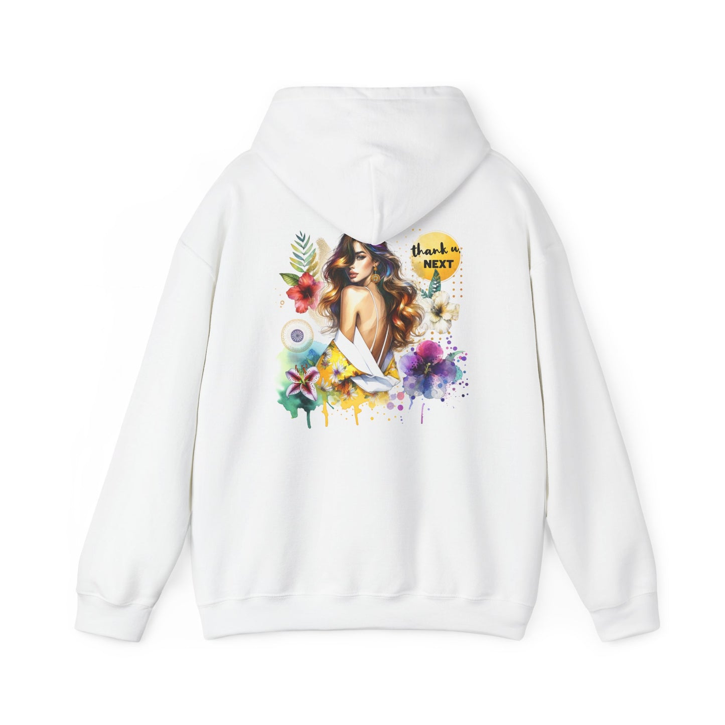 Thank U, Next Colorful Graphic Hooded Sweatshirt, Cozy Unisex Hoodie, Trendy Streetwear, Personalized Gift, Summer Vibes, Art-Inspired Fashion