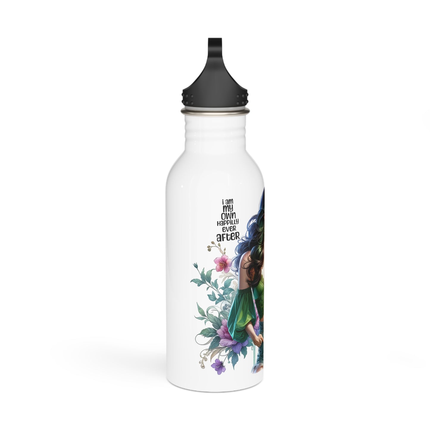 I Am My Own Happily Ever After Stylish Stainless Steel Water Bottle, Eco-Friendly Bottle, Floral Water Bottle, Gift for Her, Outdoor Hydration Solution