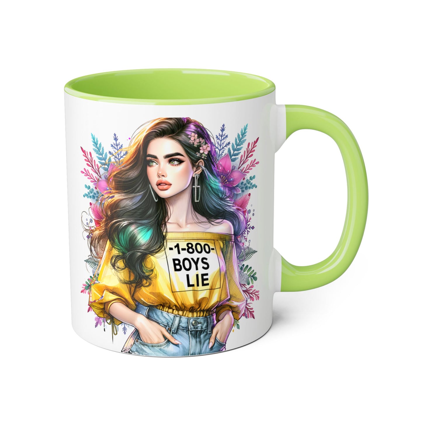 1-800-BOYS-LIE Chic Floral Accent Mug, 11oz Coffee Cup, Cute Gift for Her, Trendy Floral Drinkware, Ideal for Birthdays, Best Friend Gift, Unique [...]