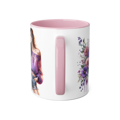 Money Can't Buy Happiness But It Can Buy Divorce Humoristic Stylish Floral Accent Mug, Coffee Cup, Gift for Her, Home Decor, Inspirational Quote, Unique Design
