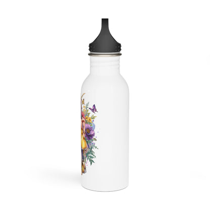 I Am My Own Happily Ever After Whimsical Stainless Steel Water Bottle with Floral Design, Cute Eco-Friendly Hydration, Inspirational Gift, Summer Accessory, [...]
