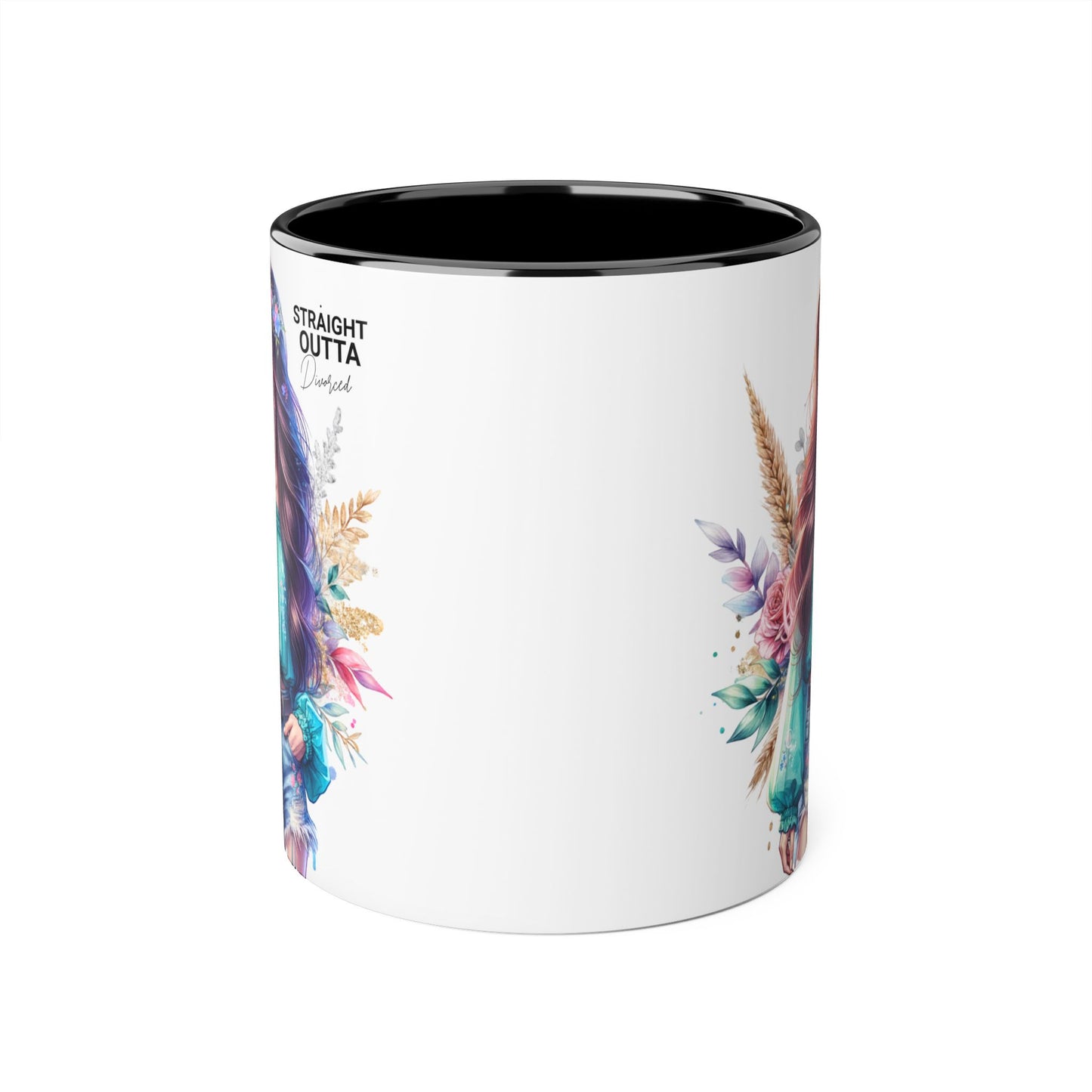 Straight Outta Divorced Humoristic Vibrant Floral Accent Mug, Straight Outta Design, Gift for Coffee Lovers, Boho Home Decor, Ideal for Birthdays, Celebrations, Enjoy [...]