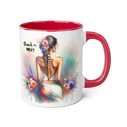 Thank U, Next Floral Thank You Accent Mug, Colorful Coffee Cup for Gifts, Inspirational Drinkware for Friends, Birthday, Teacher Appreciation, [...]