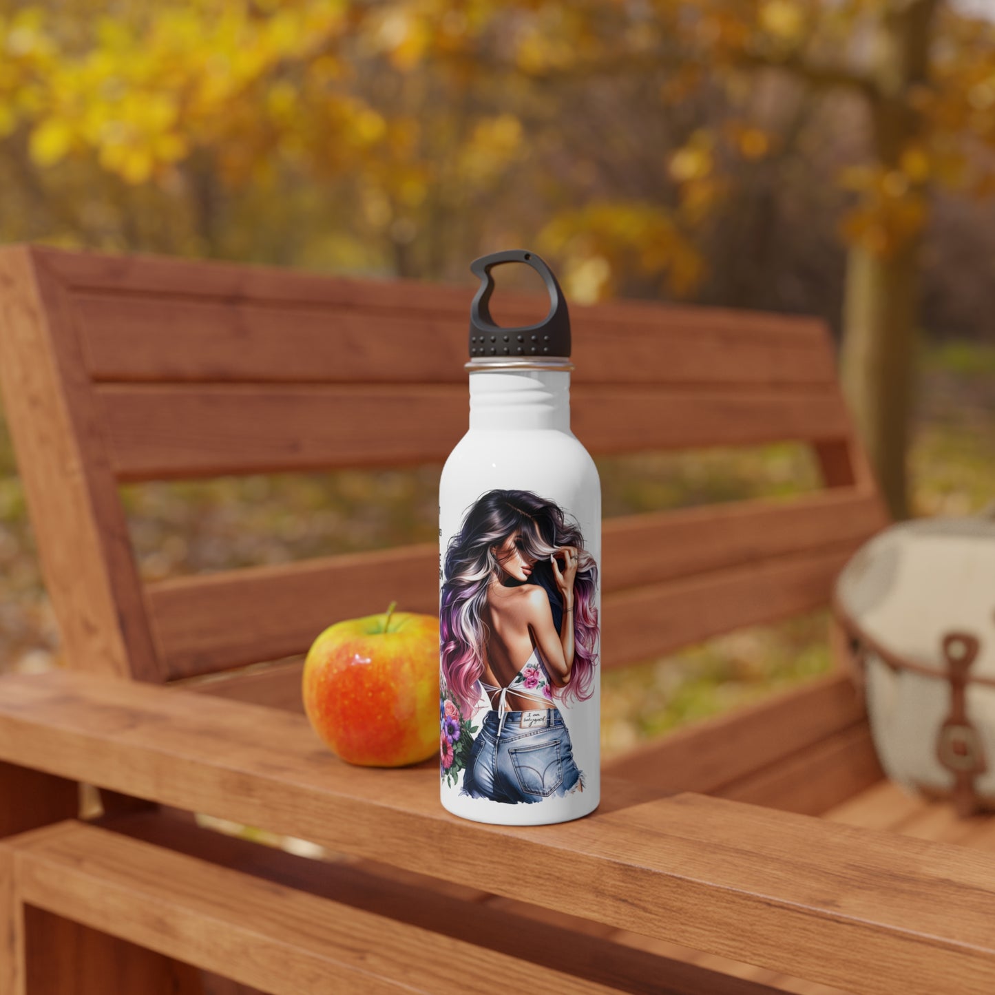 I Don't Make Mistakes, I Date Them Vibrant Stainless Steel Water Bottle, Motivational Quotes, Eco-Friendly Travel Mug, Floral Design, Gift for Her, Fitness Companion
