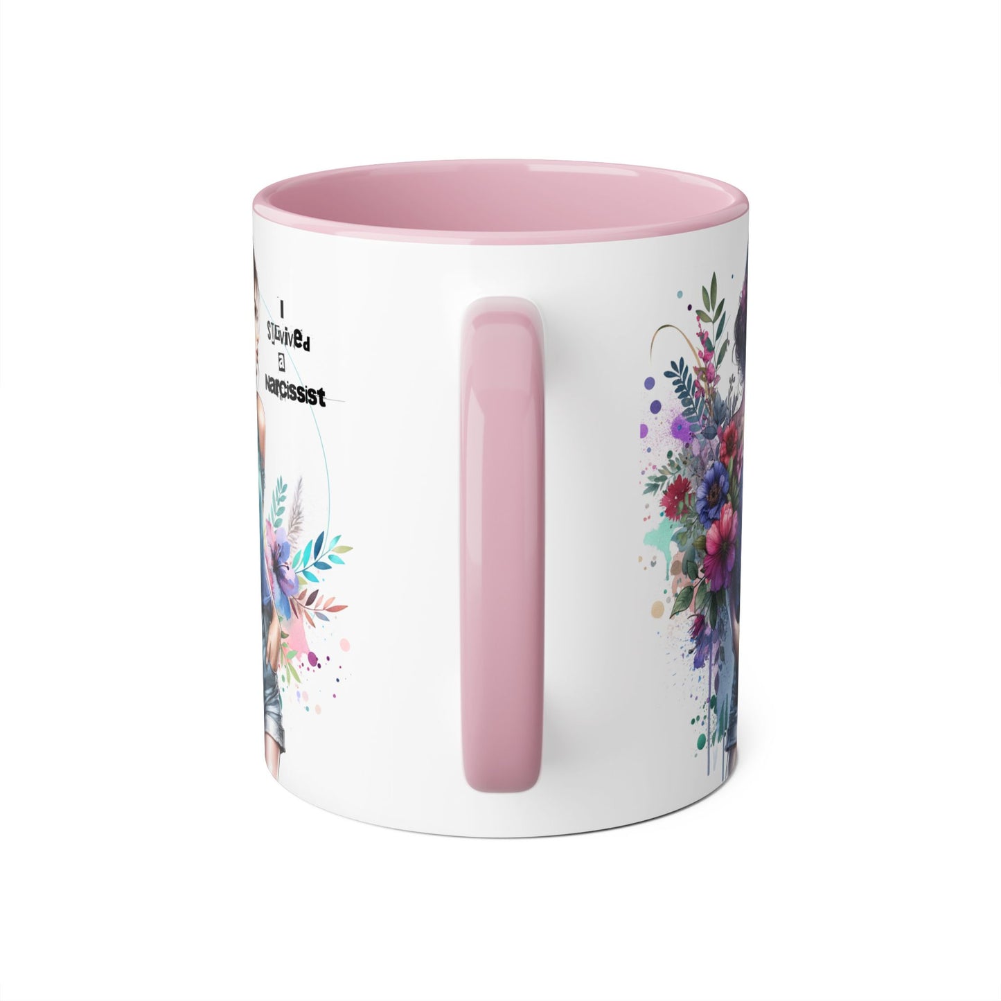 Floral Art Accent Mug - Stay Wild & Nameless, Bohemian Coffee Cup, Floral Gift for Her, Unique Home Decor, Mug for Tea Lovers