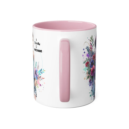 Floral Art Accent Mug - Stay Wild & Nameless, Bohemian Coffee Cup, Floral Gift for Her, Unique Home Decor, Mug for Tea Lovers
