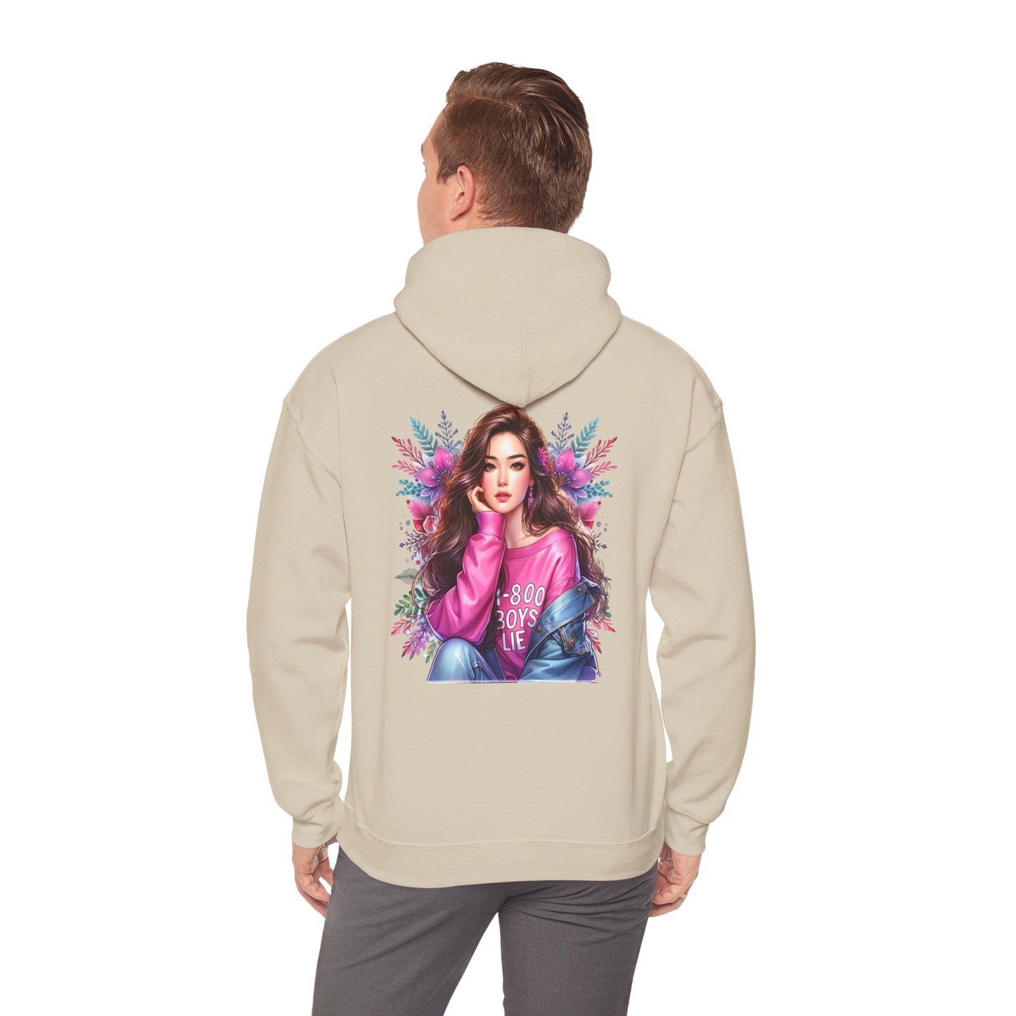 1-800-Boys-Lie Stylish Graphic Hoodie for Trendsetters, Cozy Hooded Sweatshirt, Fashionable Streetwear, Perfect Gift for Her, Everyday Comfort