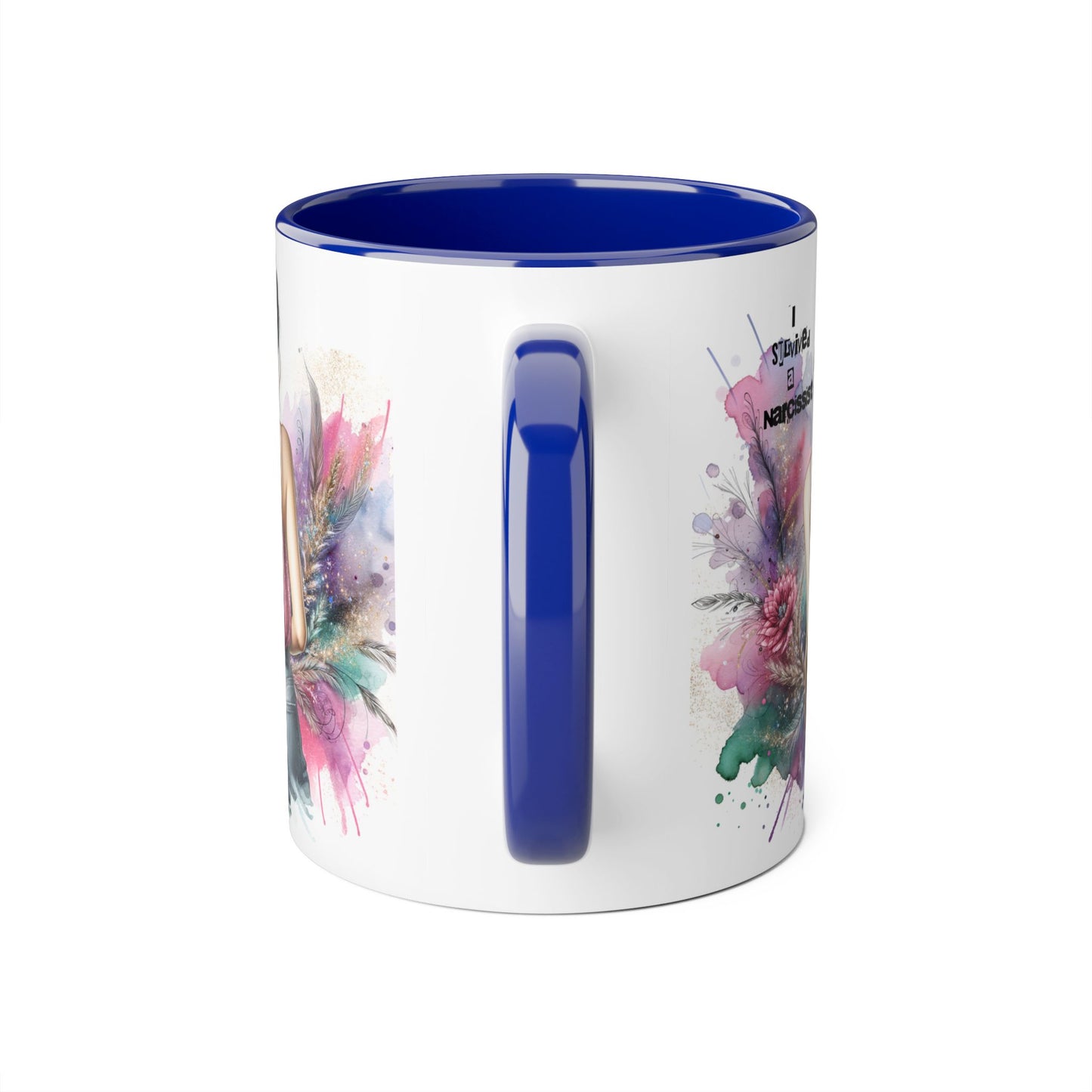 Artistic Narcissist Mug - 11oz Coffee Cup, Unique Gift, Inspirational Quote, Floral Design, Perfect for Friends & Family